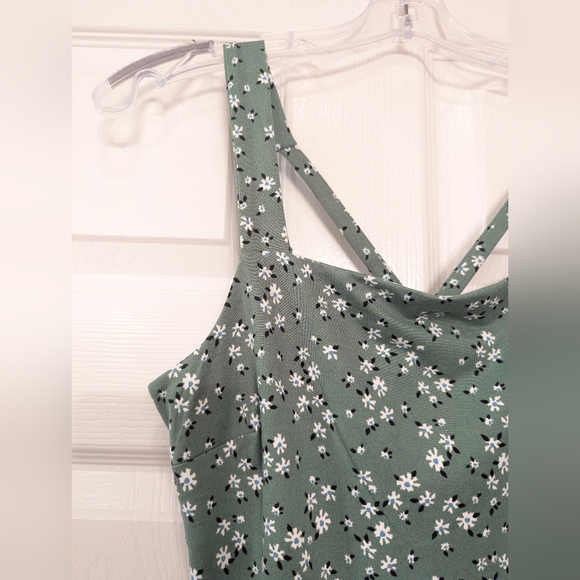 NWT Nine Britton Desiree Strappy green Floral Sleeveless Mini short Dress XSP - Picture 7 of 14